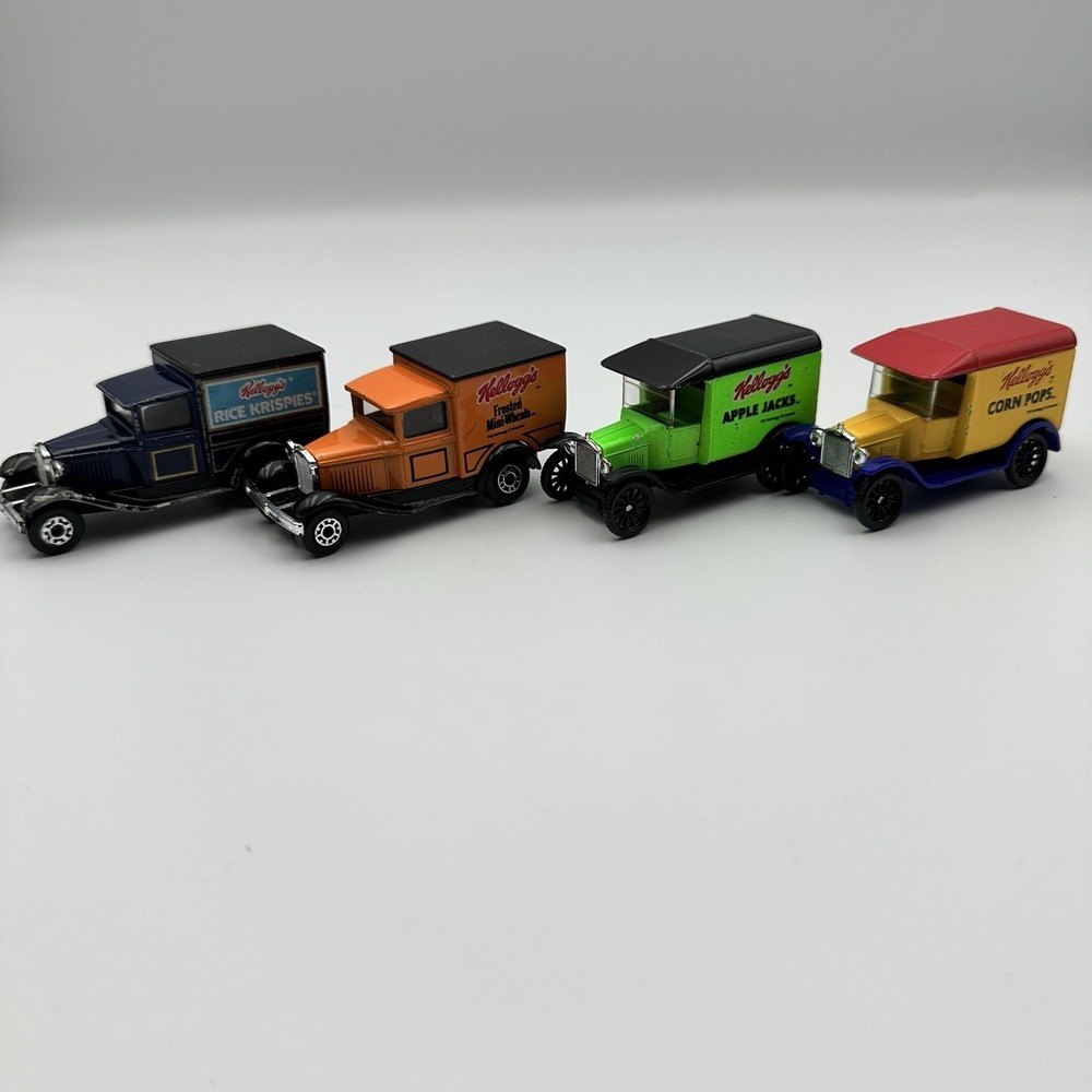 Matchbox Kellogg's Cereal Delivery Trucks Die Cast Lot Of 4 Rice Krispies